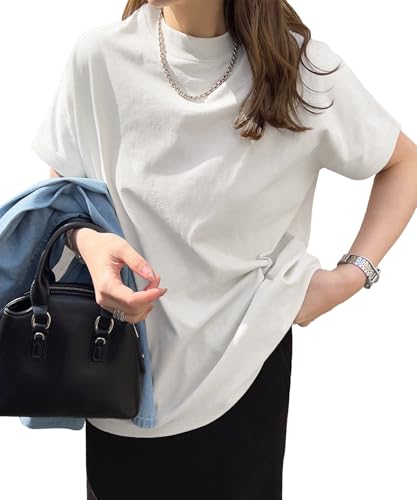 [神戸レタス] Tシャツ レディース モックネックTシャツ [C4819] L オフホワイトのサムネイル