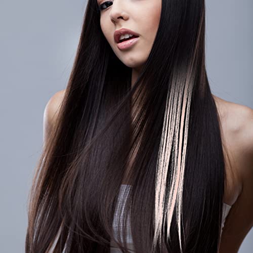 Beaupretty 6 Pcs Extensões de Cabelo Clipe Em: Clipe Reto Em Destaques Extensões de Cabelo Pedaços d