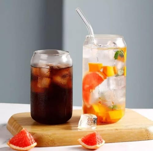 Image of Bear Can Cup with Straw - 510ml Reusable Transparent Mug for Cold Coffee, Iced Tea, Soda, Juice & Green Tea - Cute Bear Design Sipper Cup - Durable & Stylish Drinkware (cococola -2)