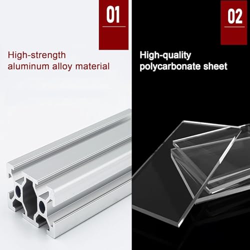 Auvent de porte en aluminium 60 cm abri de pluie pour balcon