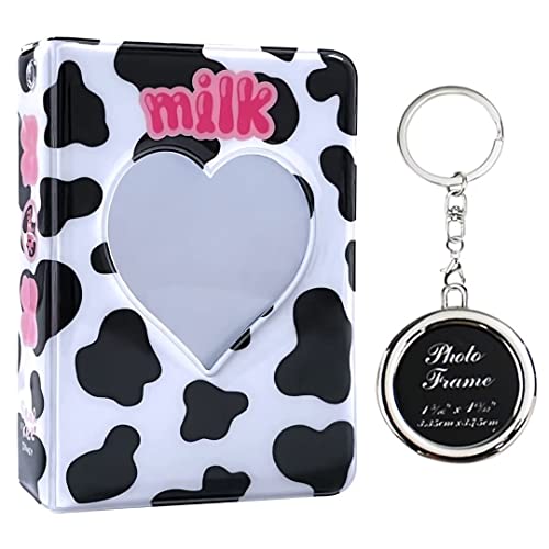 Lot de 40 Albums Photos Creux 7,6 cm Mini Album Photo d'amour Classeur Kpop pour Cartes Photo Petit Album Photo Mignon Pochette de Rangement de Photo pour Famille Cover