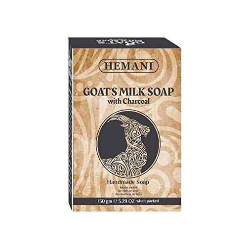 Hemani Goat Milk Soap With Activated Charcoal, Hand made Soap, Healing Properties, Remove dead Skin Gives Healthy, Younger Looking