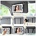 2PCS LED Mirror for Car Sun Visor Accessories,Mid-Size Car Visor Mirrors with 3-Color Dimmable Lights,Lighted Rear View Mirror for Universal Vehicle(BLACK)