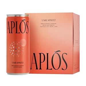Aplós Canned Ume Spritz Non-Alcoholic Cocktail, 8.5 fl oz (4-Pack)