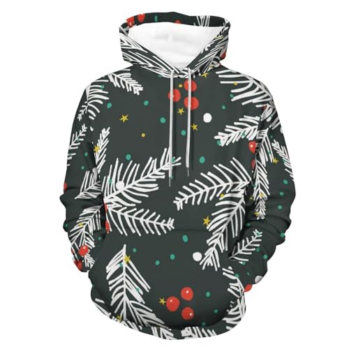 Sweat à capuche feuilles pull chaud à manche longue confortable taille s