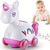 418pragdwnl - Unicorn Baby Toys 6-12 Months - Press & Go Musical Light Infant Baby Crawling Baby Toys 12-18 Months, Tummy Time Toys for 1 Year Old Boy Gifts Girl Toddlers Christmas Stocking Stuffers Age 1-2