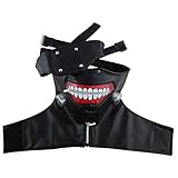 mascara kaneki tokyo ghoul preço ✔ MATERIAL: PVC de alta calidad resistente al desgaste, aleación, cremallera de aleación de acero inoxidable, libertad para abrir o cerrar la boca. Accesorio perfecto para el juego de disfraces.