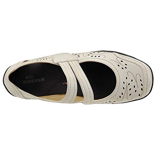 Ros Hommerson Chelsea 62005 Women's Casual Shoe: Winter/White Leather 6.5 Narrow (2A) Velcro #TOP1