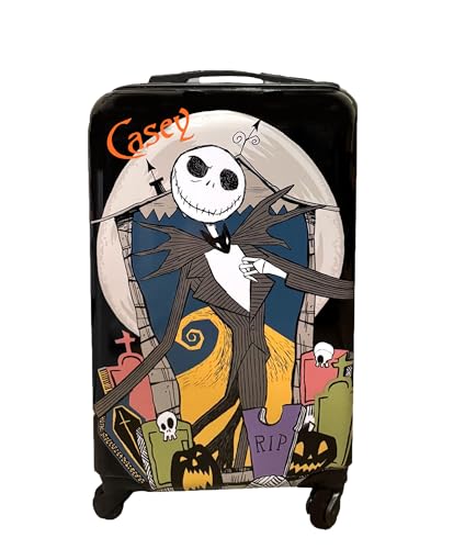 The Nightmare Before Christmas Rolling Luggage Personalized Jack Carry On Size Suitcase Hardshell Extending Handle with Custom Name 6