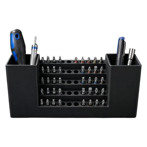 50 Slots Wall Mounted Drill Bit Organizer - Portable Hex Bit Organizer