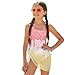 Luarisgur Ice Cream One Piece Swimsuit Girls Fashion Bathing Suit for Girls 8-10 with Beach Coverups Wrap Skirts 2 Piece Set Kids Swimsuits for Summer Vacation Beach Pool Party