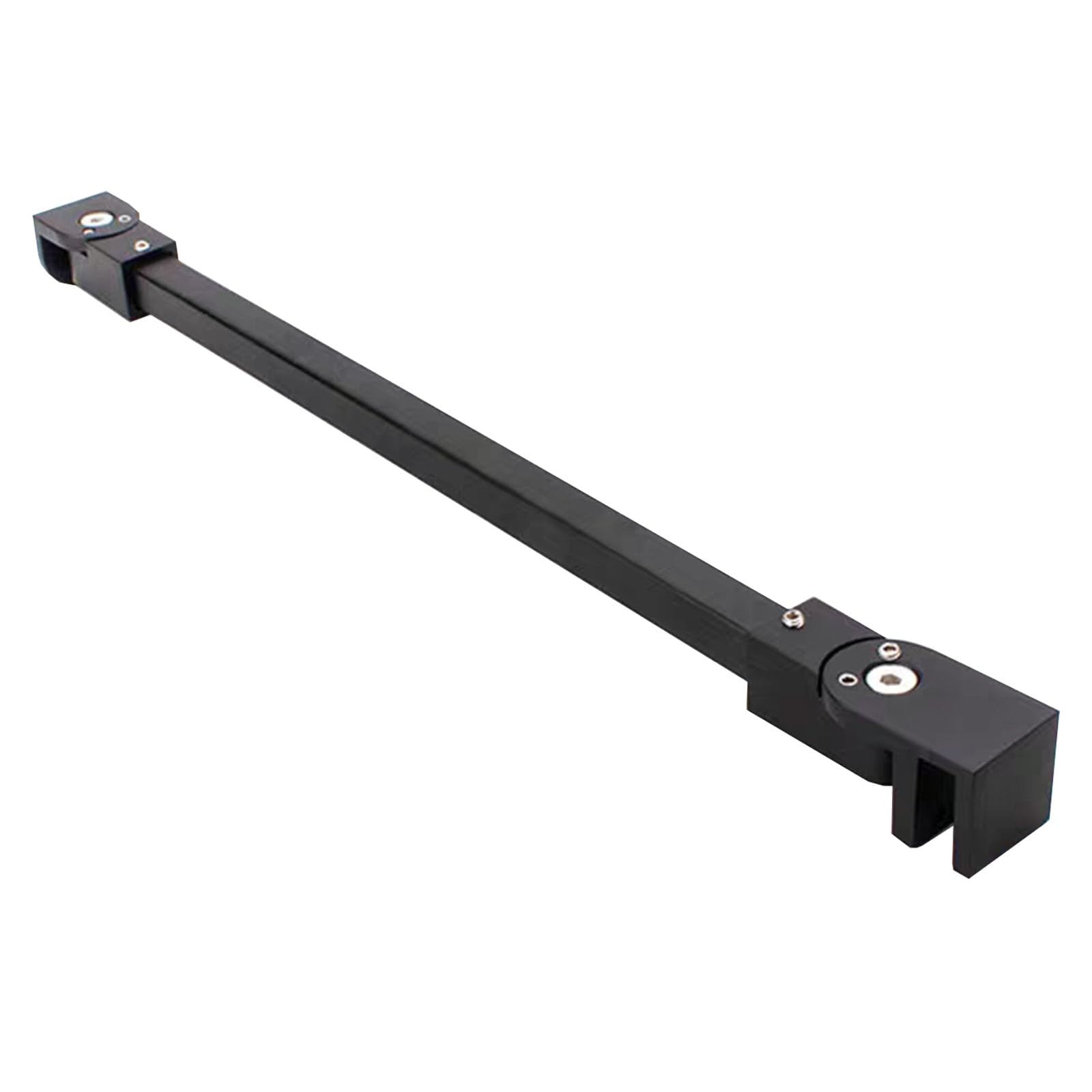Frameless Shower Arm Support Bracket Stabilizer, 304 Stainless Steel Stabilizing Bar for 6-12mm Glass Panels, 180° Rotatable Shower Door Rod Replacement(Black,150cm/59.1in)