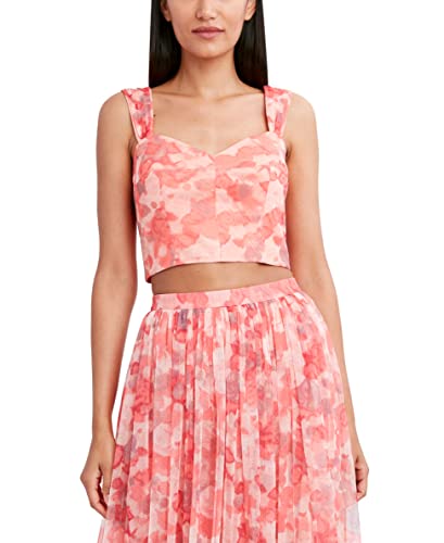 BCBGMAXAZRIA brassière courte sans manches avec col en V élégante pour femme