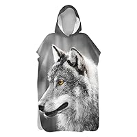 Lukery Poncho Serviette De Plage à Capuche – Séchage Rapide Microfibre – Motif Animaux 3D Fun – Adulte & Enfant – Surf, Natation, Bain