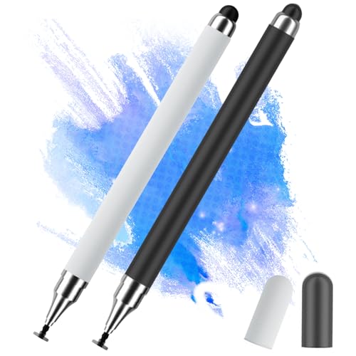 タッチペン スタイラスペン 2個入り 2イン1 充電不要 滑らかな書き味 高精度 スタイラス 携帯電話に最適 タブレット