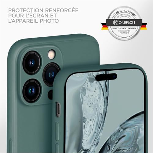Coque iPhone 14 Pro Max silicone ONEFLOW bleu pétrole idéale pour vos déplacements - 4