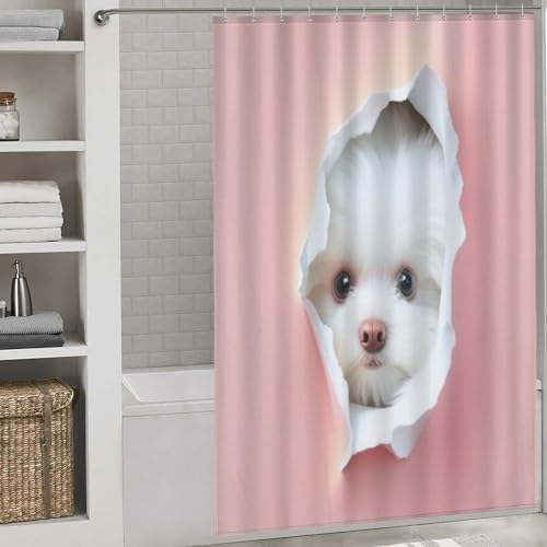 Rideau de douche chat imperméable et lavable en machine pour baignoire - 2