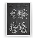  Vespa Stepless Speed Change Gear 1968 Patent Poster - Mod Moped Garage Scooter Giclee Print Art Decor Décoration Cadeau Gift - Frame Not Included
