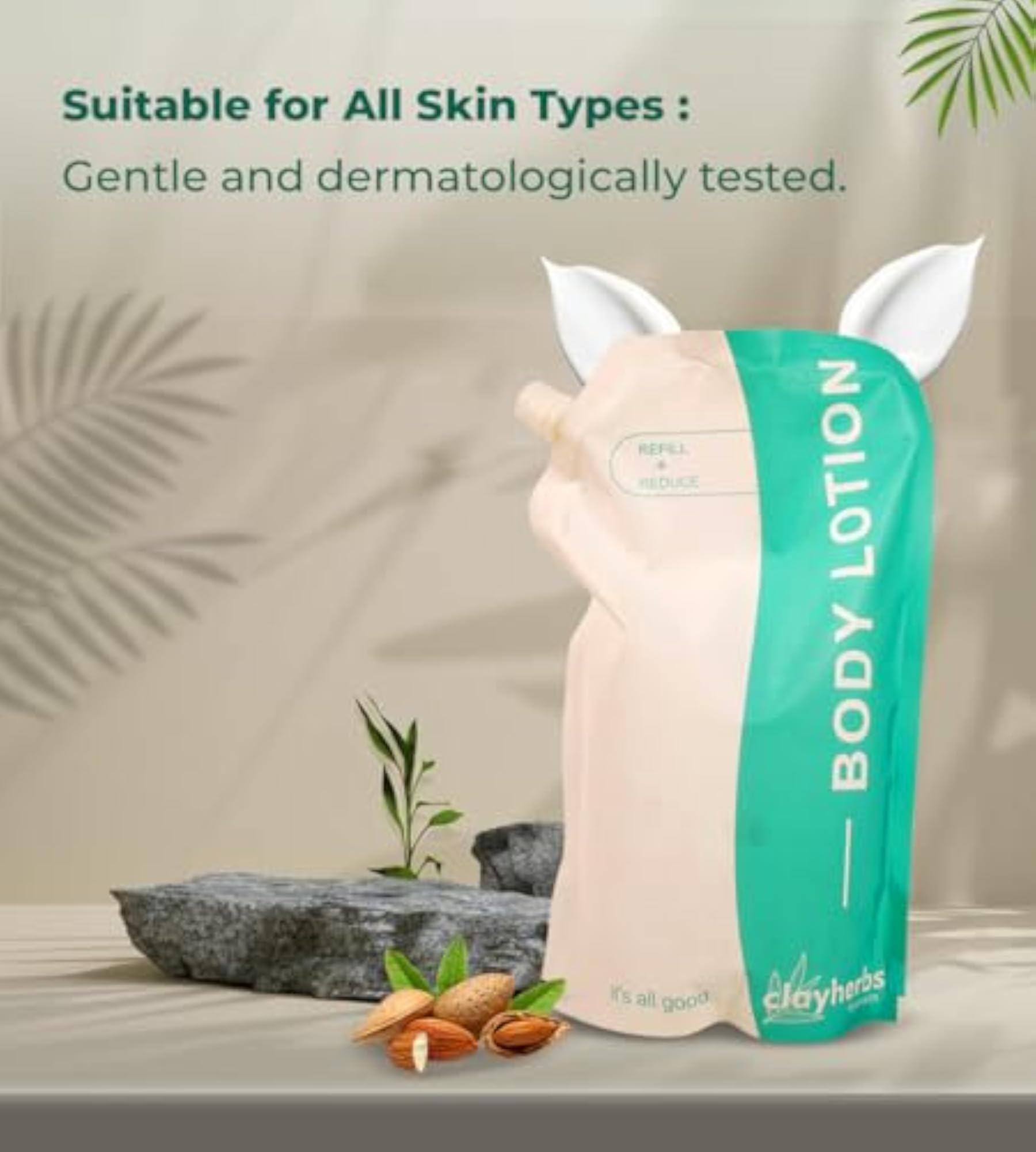 1LTR Refill Pouch Body Lotion, Deep Nourish Moisturizer
