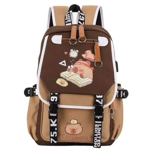 Lushandy Capybara Backpack Cute Capibara Backpack Kawaii Kapibara Back Pack - image 8