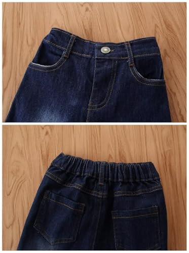 Toddler Girl Bell Bottom Jeans Baby Girls Bell-Bottoms Ruffle Trousers Flare Pants4