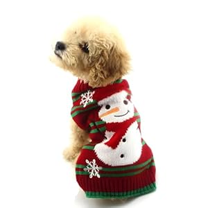HOTUMN Dog Clothes Snow Sweaters Snowman Sweaters Xmas Dog Holiday Sweaters New Year Christmas Sweater Pet Knit Clothes for Small Medium Dog (Medium, Snowman) HOTUMN Dog Clothes Snow Sweaters Snowman Sweaters Xmas Dog Holiday Sweaters New Year Christmas Sweater Pet Knit Clothes for Small Medium Dog Medium Snowman