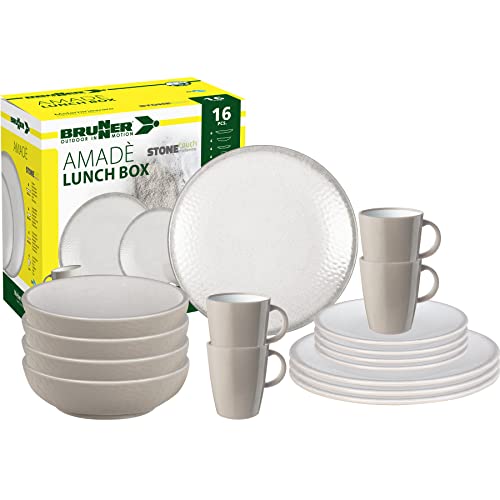 Brunner 0830155N.C8X zestaw naczyń kempingowych dla 4 osób, 16 sztuk