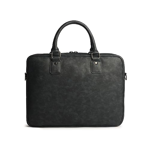 Image of Gauge Machine Professional Vegan Leather Messenger Briefcase Bag for Office |Fits upto 14 /15 / 16 inch Laptop |Separate Padded Laptop Compartment |Water Resistant |Men & Women |16L