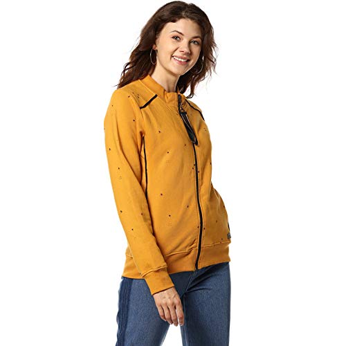 Image of Campus Sutra Women cotton Premium Zipper Hoodie-Grey