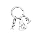 SaiDian 1 Pcs Microscope Keychain Laboratory Keychain Chemistry Science Equipment Key Ring Gift for Laboratory Technologist Science Student