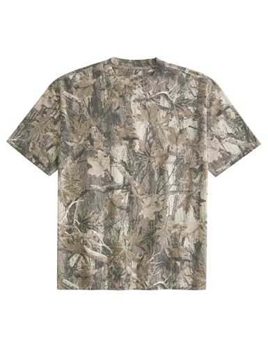 Women Camo Tee Shirt Maple Leaf Print Oversized T Shirt Short Sleeve Summer Casual Tee Tops