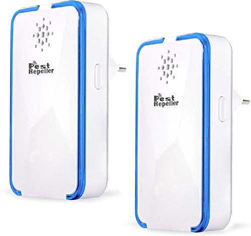 EGEYI Repelente Ultrasonico, Repelente Ultrasónico de Control de Plagas,Anti Cucarachas, Moscas, Mosquitos, Ratones, Arañas,100% Inofensivo para Mascotas y Humanos