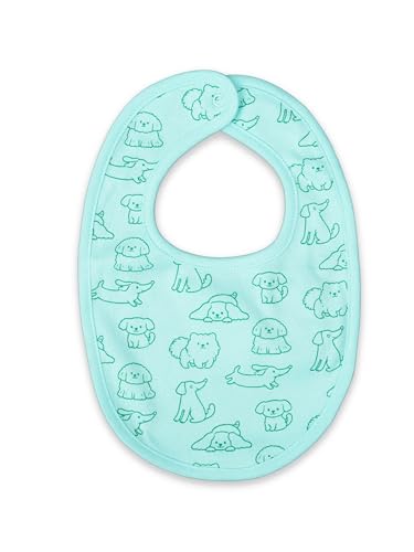 Image of Kidbea Organic Cotton Baby Bib, Adjustable Snap Closure Soft Absorbent Feeding Bibs Apron for Newborns & Infants Child With Cute Prints | Reusable Baby Essential