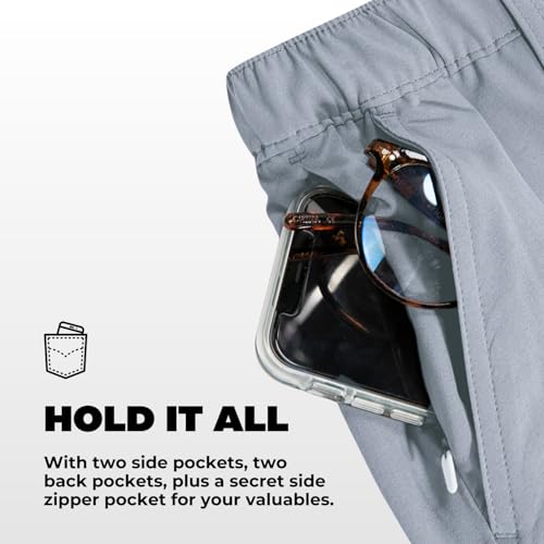 Image of Chubbies Everywear Men's Shorts - Mens Shorts Casual 6in Inseam, Elastic Waist, Water-Resistant, Zipper Pocket