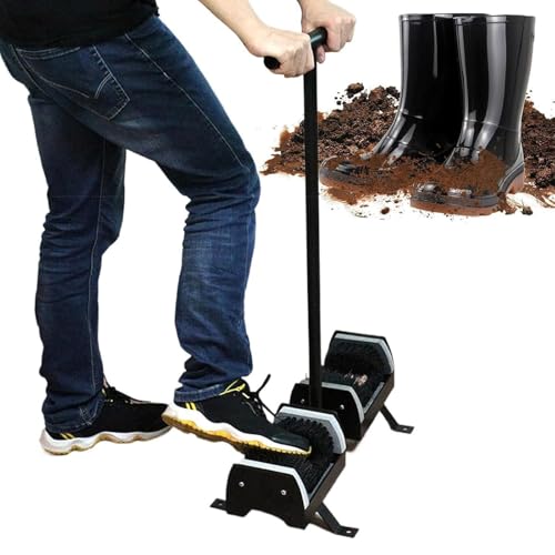 Heavy-Duty Boot and Shoe Scraper with Sturdy Handle and Fixed Metal Base for Effective Mud Removal at Front Door, Garden, and Outdoor Use