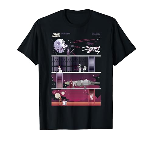 T-shirt Star Wars retro video game geek vintage haut de gamme