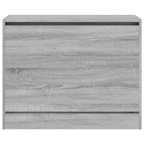 Rangement à Chaussures Sonoma Gris Compact pour Gagner de l'Espace