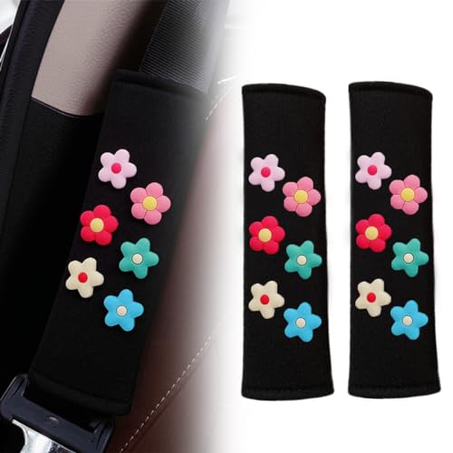 Protector Cinturon Coche Niños, 2pcs Almohadillas Cinturon Coche, Almohadillas para Cinturón de Seguridad, Funda Cinturon Coche para Adulto Niños Protegen Hombro Cuello, Cómodas Durante Viaje