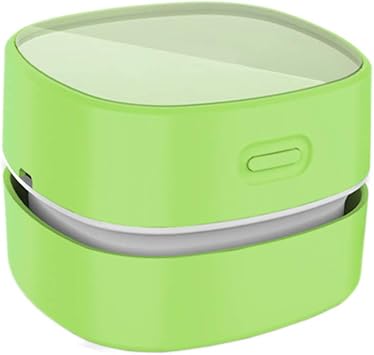 ODISTAR Desktop Vacuum Cleaner,Mini Table dust Sweeper Energy Saving with auto Power-Off Function,High Endurance up to 400 mins,Cordless&360o Rotatable for Keyboard/Home/Office Green Charging