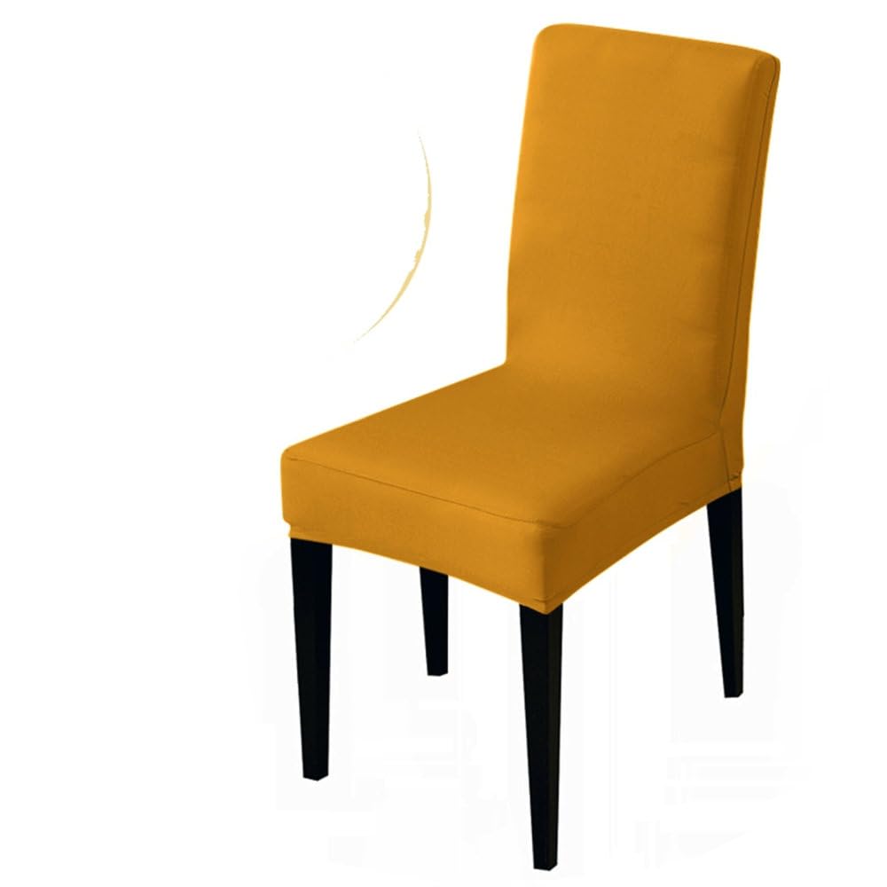 Funda de silla universal mostaza elástica para salón y hotel