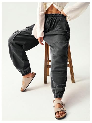 Verdusa Women's Baggy Barrel Cargo Pants Streetwear Joggers with Pockets4