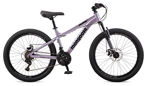 Image of Mongoose Grafton Mountain Bike, 21 Speed, Aluminum Frame, Knobby Mountain Tires, Suspension Fork, Trigger Shifters, Mechanical Disc Brakes