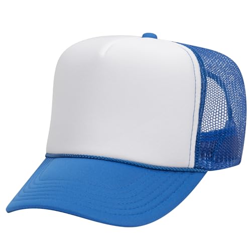 Image of OTTO Polyester Foam Front 5 Panel High Crown Mesh Back Trucker Hats in 97, Bulk, Wholesale