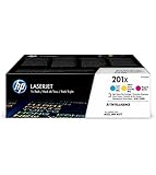 HP 201X (CF401X, CF402X, CF403X) High Yield Cyan, Magenta & Yellow Original Toner Cartridges