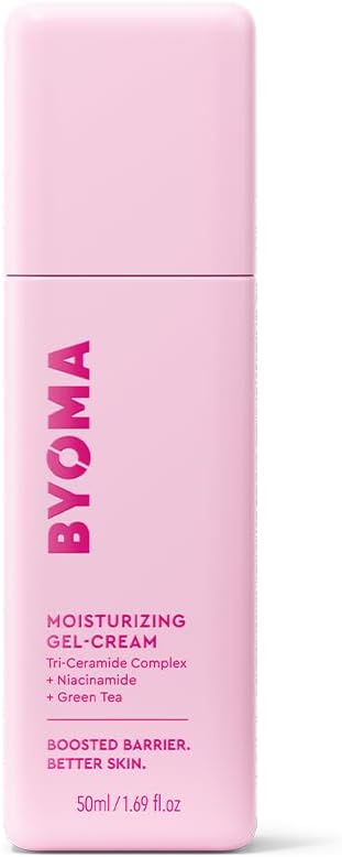 BYOMA Moisturising Gel Cream (50ml) Lightweight Oil Free Daily Moisturiser with Barrier Repair, Niacinamide and Green Tea, for All Skin Types – Alcohol Free, Vegan
