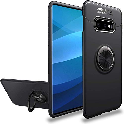 Suordii for Samsung Galaxy S10E Phone Case,360°Rotating Ring Kickstand Protective Case,Silicone Soft TPU
