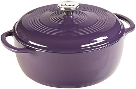 Lodge EC6D93 Color Enamel Dutch Oven, 6-Quart, Purple - View 3