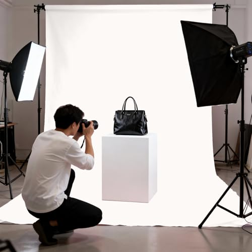 LYLYCTY Ivory Photo Backdrop for Photoshoot 5x7ft, Zoom Meeting Photography Backdrop Studio Shooting Props by LYLYCTY - Image 4