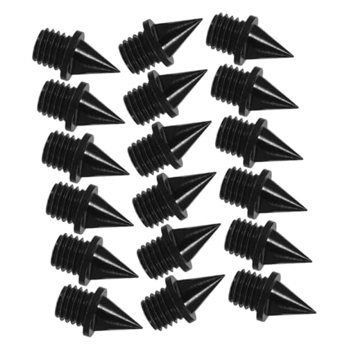 Kisangel 25pcs Replacement Track Spikes for Running Shoes Black Metal Spikes for Sprinting Cross Country Training Lightweight Versatile Easy to
