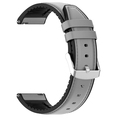 Image of ACM Watch Strap Leather Silicone 22mm compatible with Noise Noisefit Halo 2 Smartwatch Belt Luxury Band